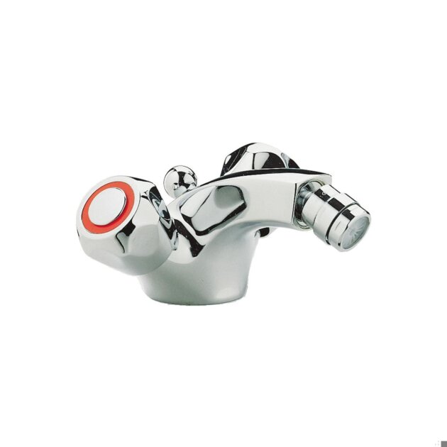Paffoni - Batteria bidet monoforo con scarico automatico senza maniglia
