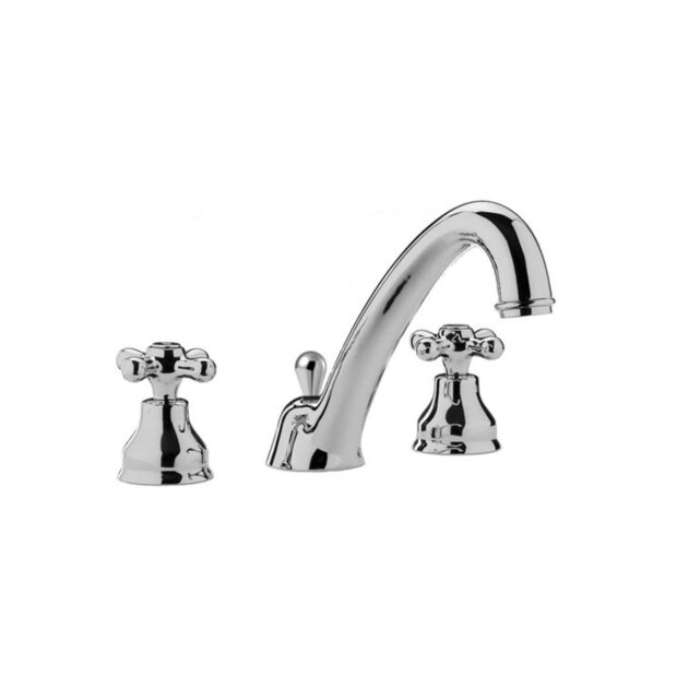 Paffoni - Batteria lavabo bocca bassa con scarico automatico 1/4 di giro Viola