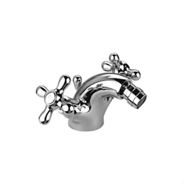 Paffoni - Batteria bidet monoforo con scarico automatico 1/4 di giro Viola