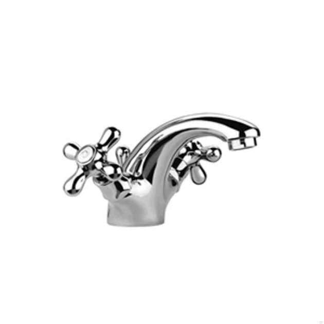 Paffoni - Batteria lavabo monoforo con scarico automatico 1/4 di giro cromo oro Viola