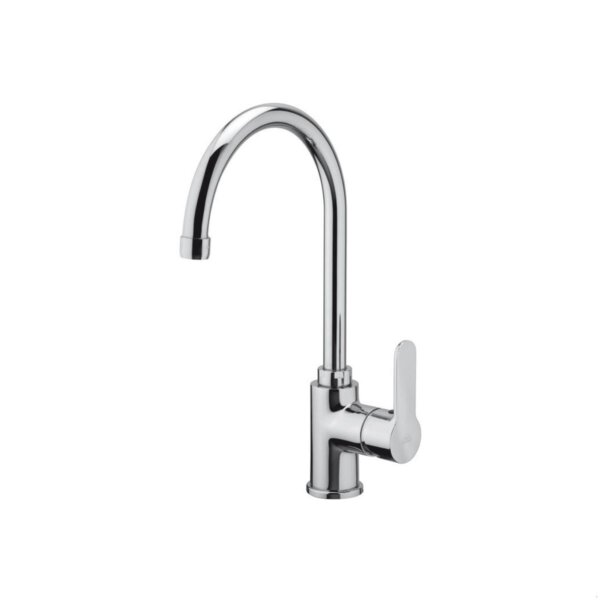 Paffoni - Miscelatore monocomando lavello monoforo con canna tubo girevole Blu