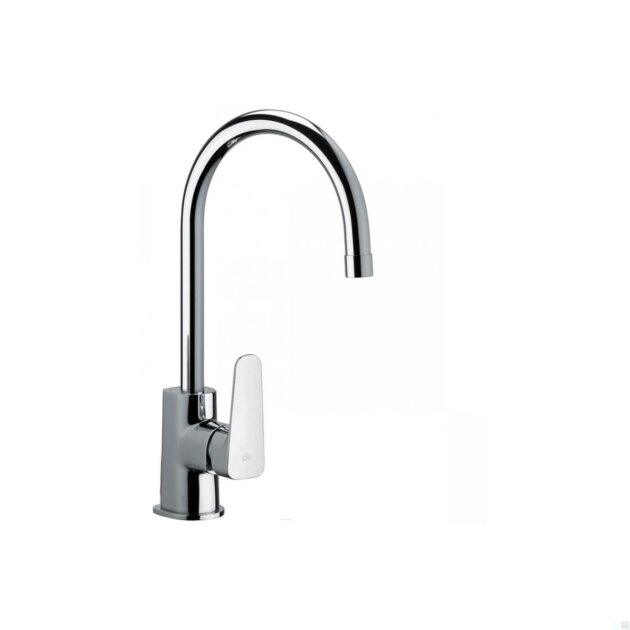 Paffoni - Miscelatore monocomando per lavello monoforo con canna a tubo girevole Sly