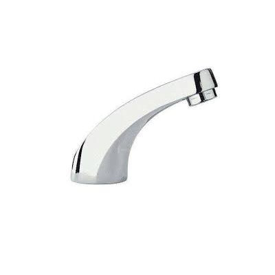 Bocca cromata per lavabo con scarico automatico