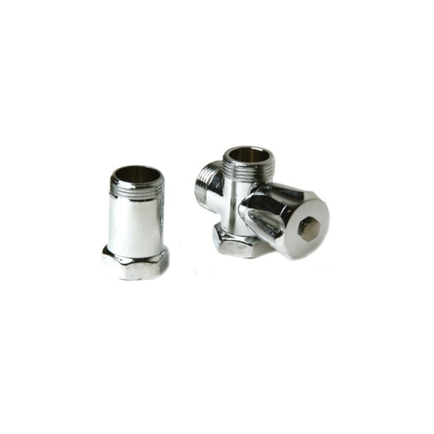 Distanziatore retrogruppo con rubinetto lavatrice da 3/4 x 3/4