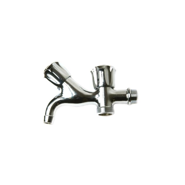 Rubinetto per lavatrice duplex maniglia tonda