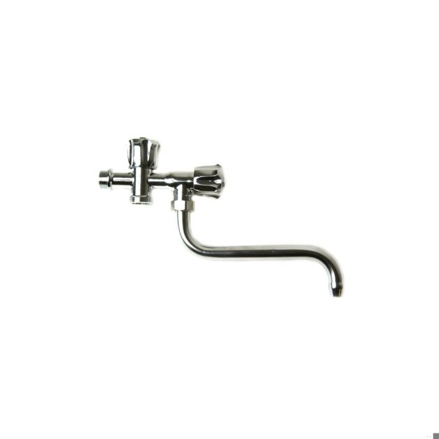 Rubinetto per lavatrice duplex con snodo maniglia tonda