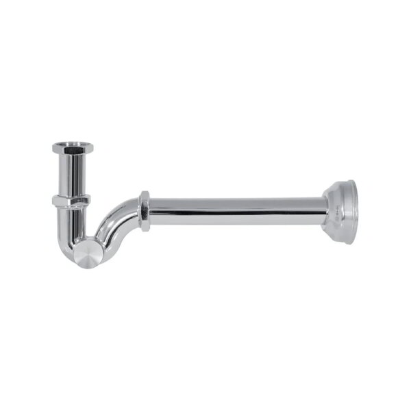 Sifone ad esse ottone cromato da 1'  senza piletta,  T.P. - GHIDINI