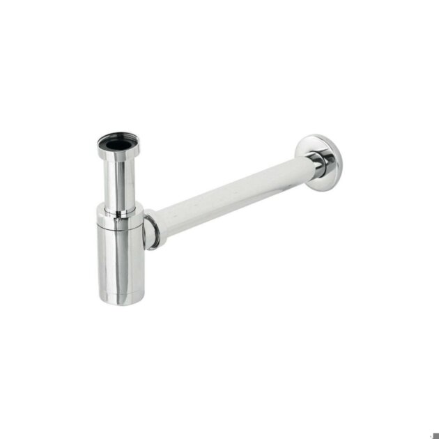 Sifone da arredo in ottone cromato da 1'1/4 senza piletta