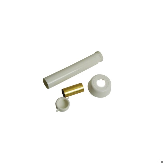 Prolunga telescopica in plastica per sifone da Ø 40 mm con tronchetto in ottone