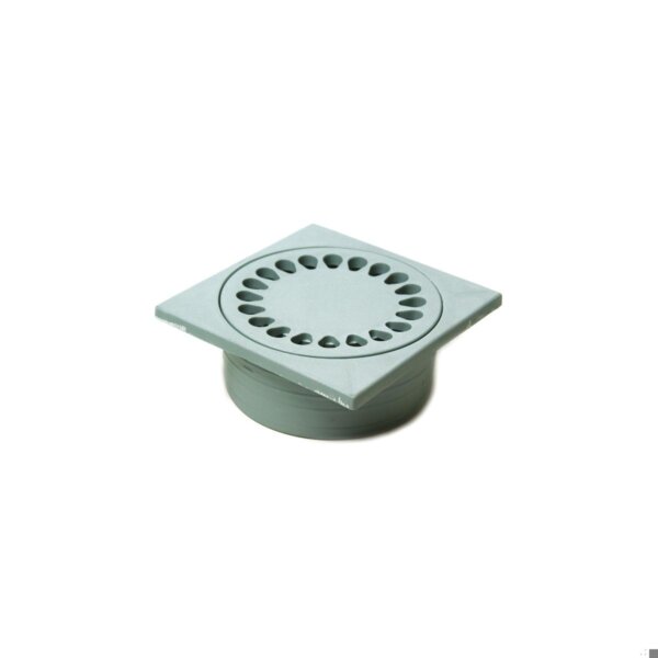 Pozzetto sifonato di scarico in plastica, misura 150 x 150 mm.