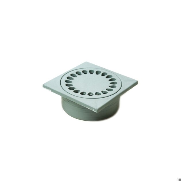 Pozzetto sifonato di scarico in plastica, misura 150 x 150 mm.