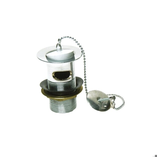 Piletta lavabo in ottone da  1'1/4  con troppo pieno