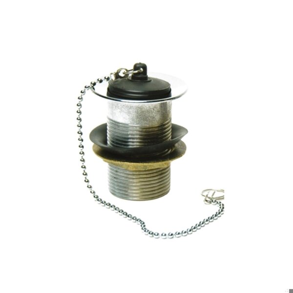 Piletta lavabo in ottone da  1'1/4  senza troppo pieno