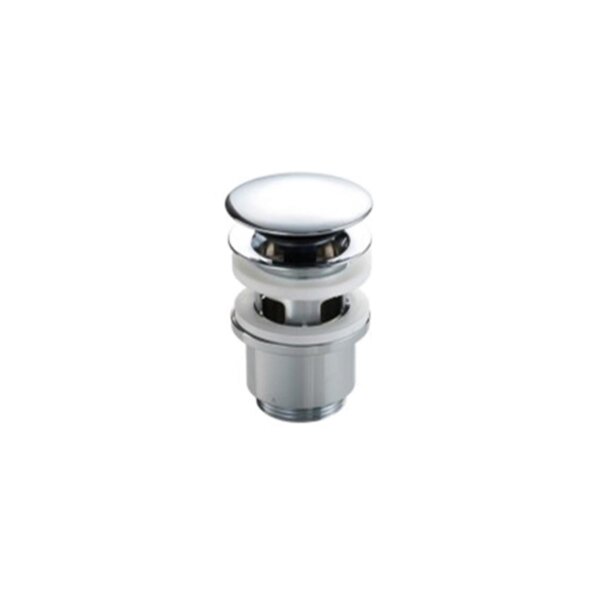 Piletta lavabo automatica da  1'1/4  con troppo pieno, altezza  90  mm.