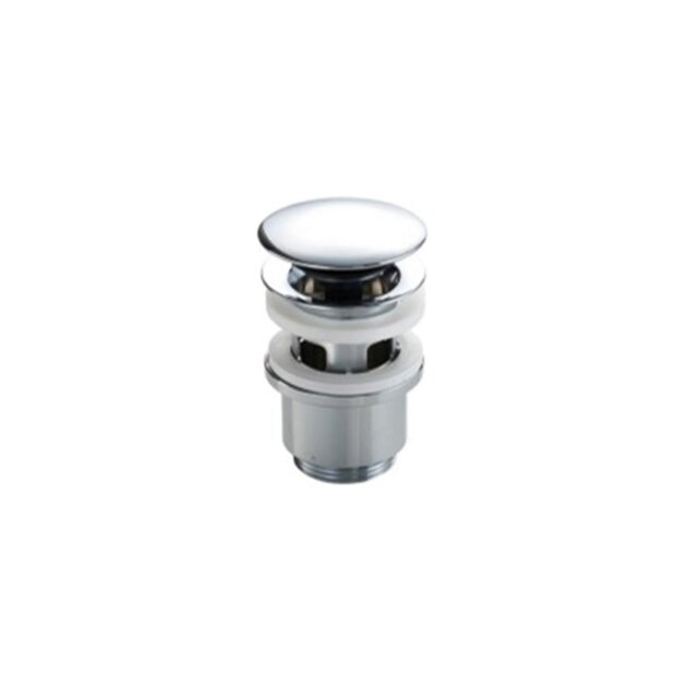 Piletta lavabo automatica da  1'1/4  con troppo pieno, altezza  90  mm.