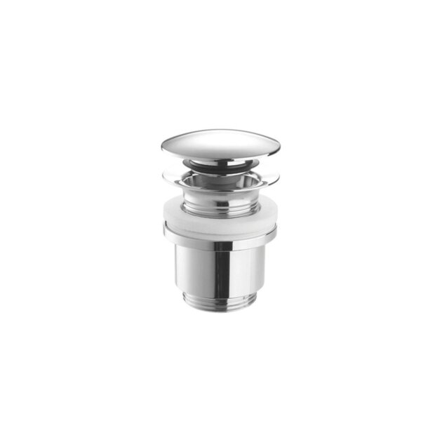 Piletta lavabo automatica da  1'1/4  senza troppo pieno, altezza  90  mm.