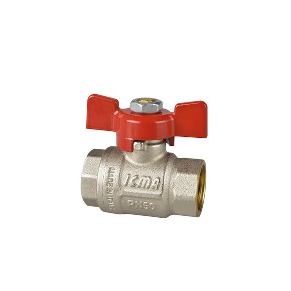 Valvola a sfera con farfalla da 3/4 PN40 (ICMA)