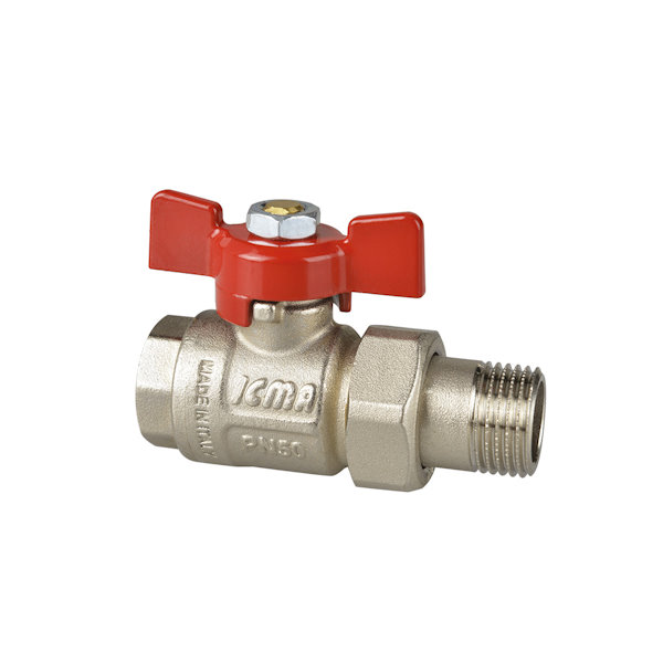 Valvola a sfera con raccordo da 1' PN40 (ICMA)