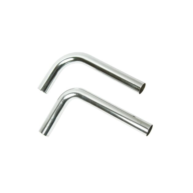 Canna curva a 87° in ottone cromato