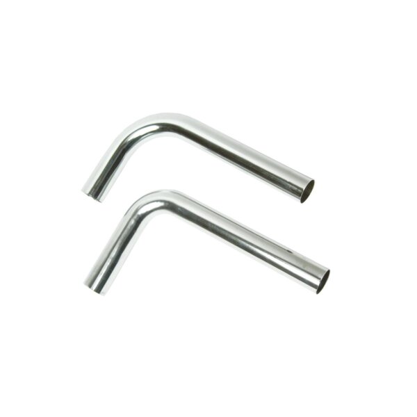 Canna curva 87° in ottone cromato