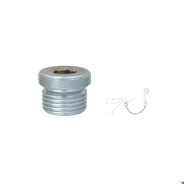Riduzione in ottone cromato per aeratore M24x1' M'x 1/2 'M'