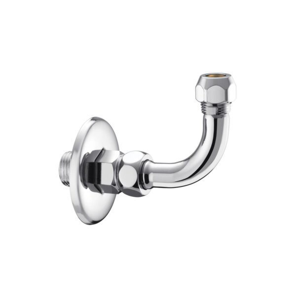Curvetta sottolavabo in ottone cromato da  10  x  1/2
