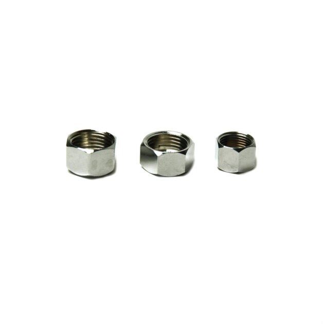 Dado in ottone cromato per cannetta