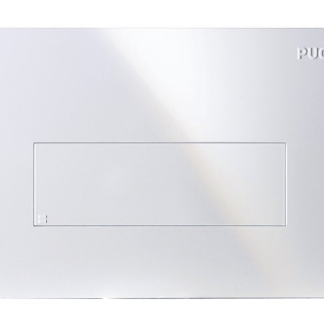 Pucci - Placca bianca per cassetta singolo scarico incasso Linea Sara