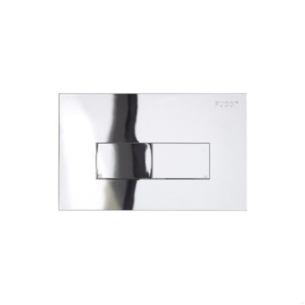 Pucci - Placca cromata per cassetta doppio scar. incasso Linea Eco