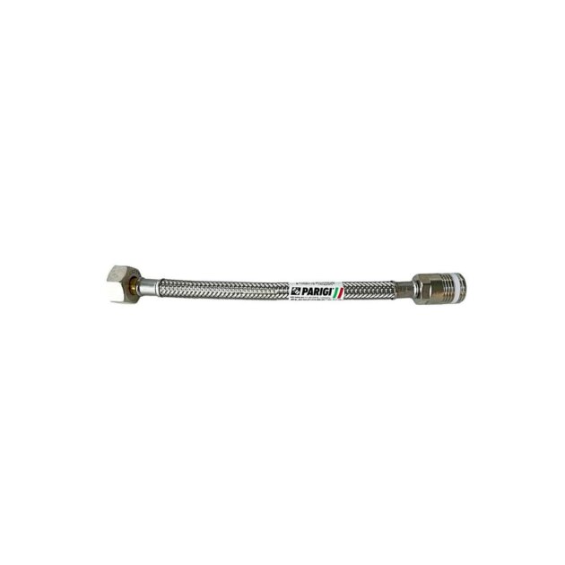 Parigi - Flessibile in acciaio inox M prolungato 3/8 x 3/8 F da 350 mm.