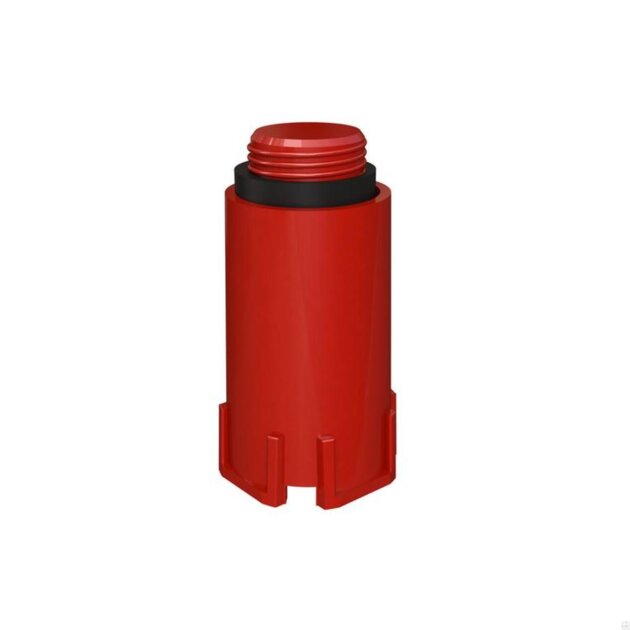 Tappo provaimpianti rosso in plastica da  1/2
