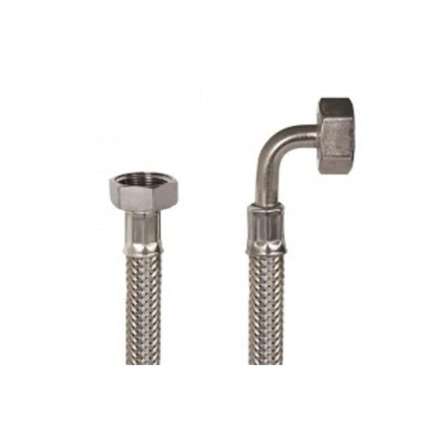 Tubo inox per carico lavatrice FF da 3/4, da  2000  mm.