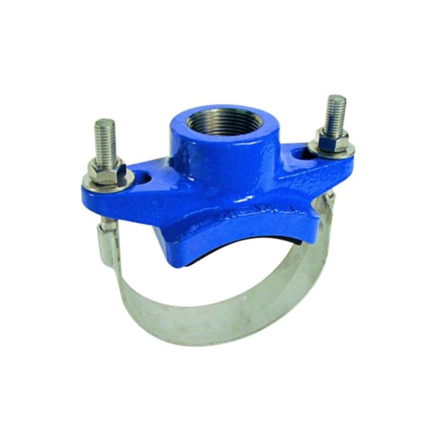 Collare con derivazione da 1' adattabile da Ø 72 a 80 mm