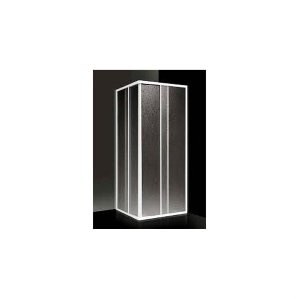 Box doccia ad angolo bianco in acrilico da  68/78  cm, Tipo Economico