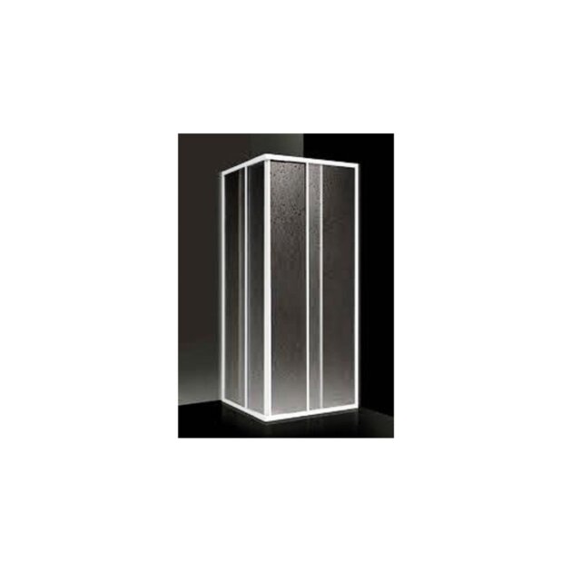 Box doccia ad angolo bianco in acrilico da  68/78  cm, Tipo Economico