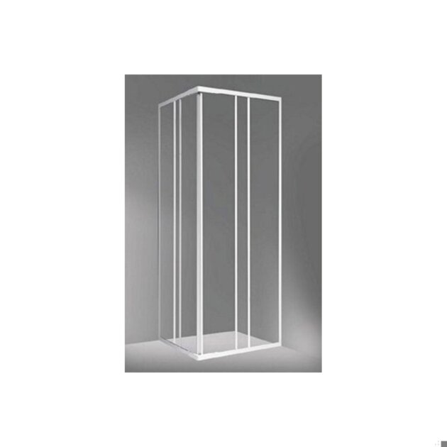 Box doccia rettangolare bianco cristallo stampato 3 mm 68/80 + 79/90 cm.