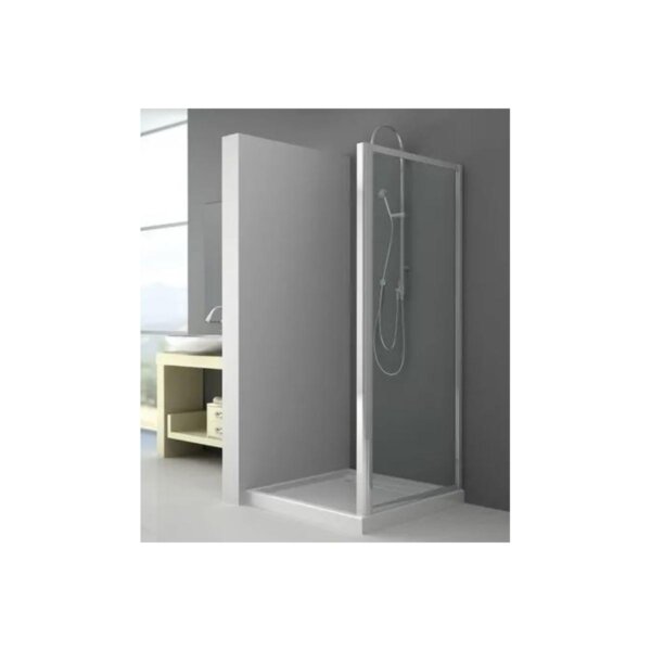 Lato fisso per box doccia cromato cristallo trasparente 6 mm. 78/80 cm.