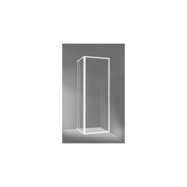Lato fisso per box doccia bianco cristallo stampato 73/77 cm.