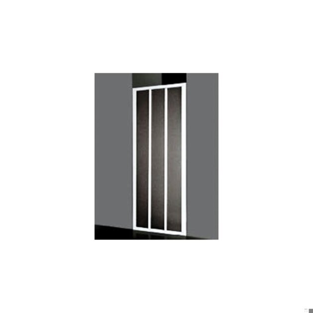 Porta a tre ante per doccia bianca in acrilico 68/74 cm.