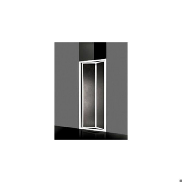 Porta a due ante soffietto per doccia bianca in acrilico 88/93 cm.