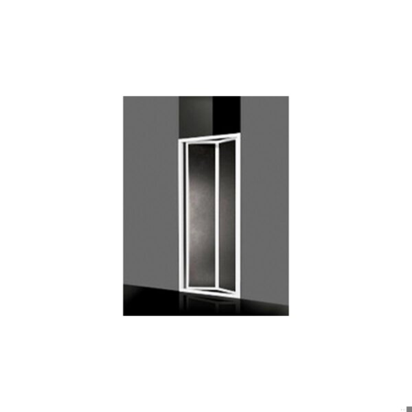 Porta a due ante soffietto per doccia bianca in acrilico 93/98 cm.