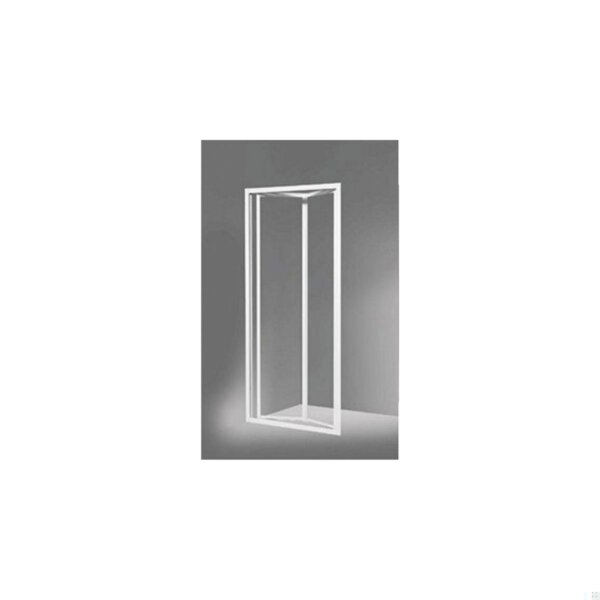 Porta a due ante soffietto per doccia bianca in cristallo stampato 68/73 cm.