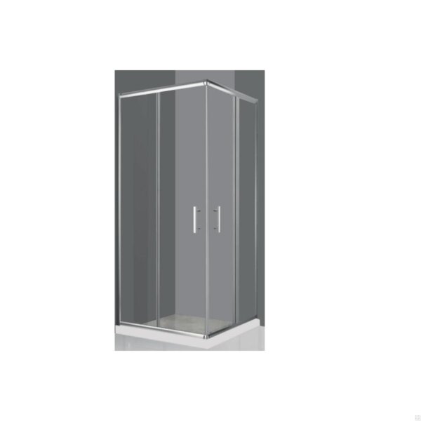 Lato box (80)  h 195, cromato in cristallo trasparente 6 mm. 78/79cm. Enjoy