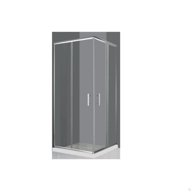 Lato box (80)  h 195, cromato in cristallo trasparente 6 mm. 78/79cm. Enjoy