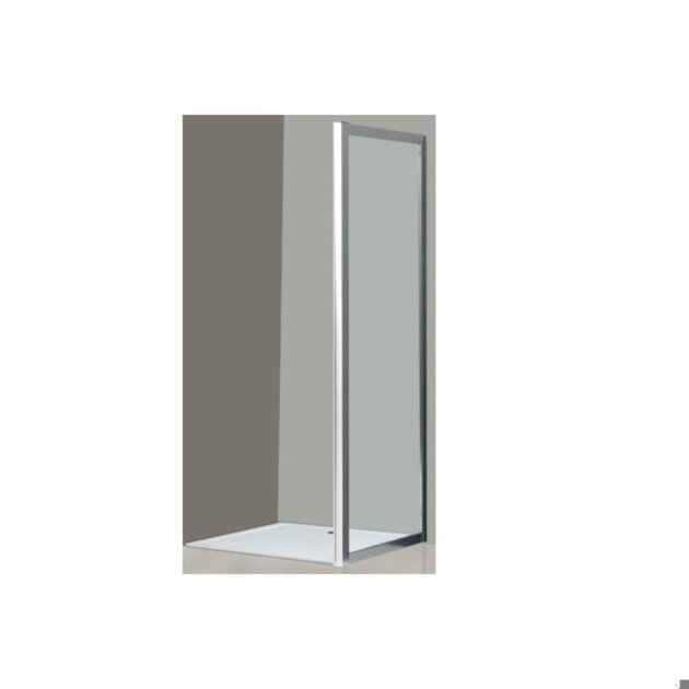 Lato fisso x box (70)  H 195,  cromato in cristallo trasparente 6 mm. 67/69 cm. Enjoy