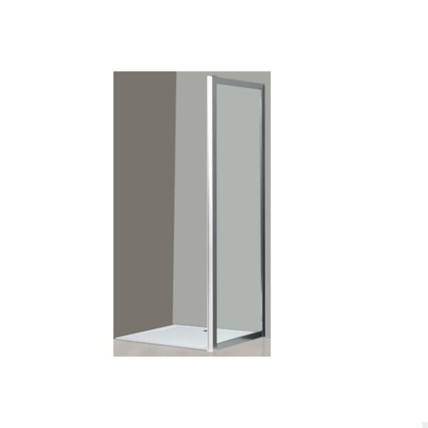 Lato fisso x box (80)  H 195,  cromato in cristallo trasparente. 6 mm. 77/79 cm. Enjoy