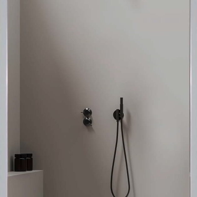 Lato fisso x box (80) LUX h 195,  cromo crist. satinato 6 mm. 77/79cm