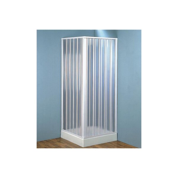 Box doccia ad angolo in pvc da 80/60 x 80/60 cm.