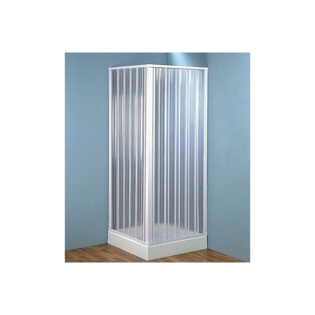 Box doccia ad angolo in pvc da 80/60 x 80/60 cm.