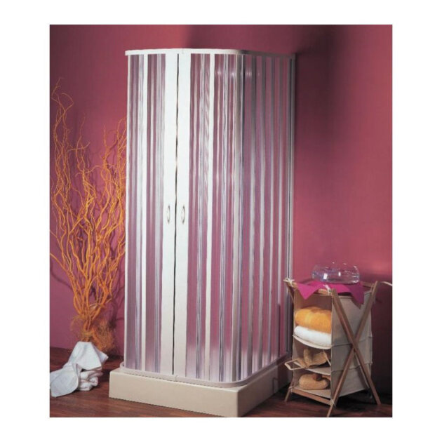 Box doccia a tre lati in pvc da  80  x  90  x  80  cm